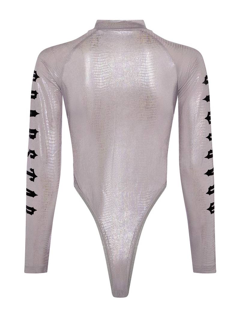 Trapstar Irongate Zipped Bodysuit Silver | TS-65113