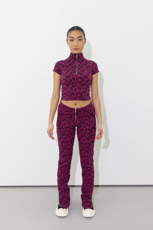 Trapstar Jacquard Fitted Burgundy Pink | TS-64785