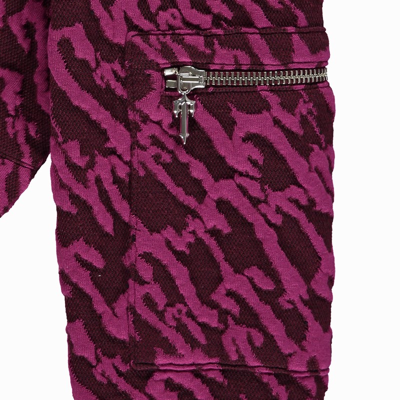 Trapstar Jacquard Fitted Zip Burgundy Pink | TS-64786