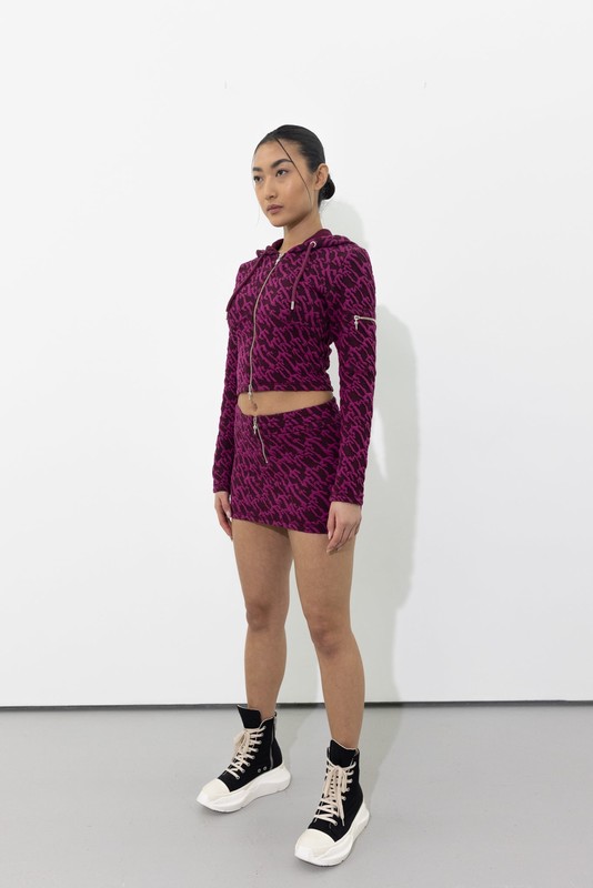 Trapstar Jacquard Fitted Zip Burgundy Pink | TS-64786