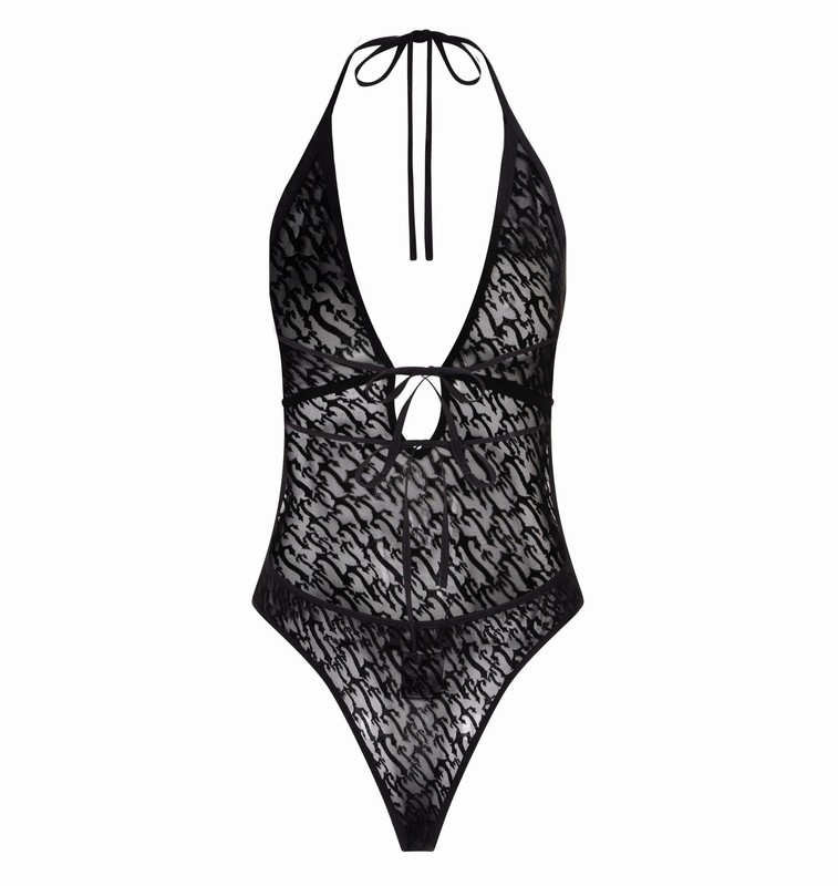 Trapstar Jacquard Mesh Halterneck Black | TS-64802