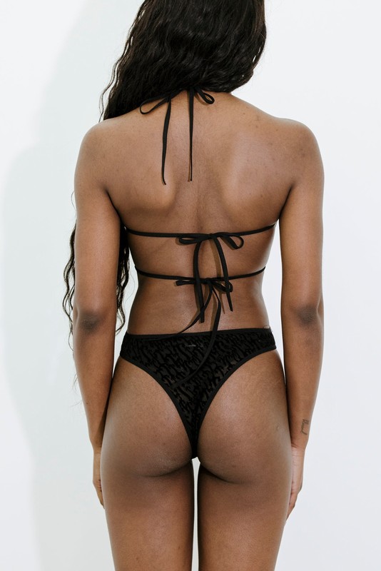Trapstar Jacquard Mesh Halterneck Black | TS-64802