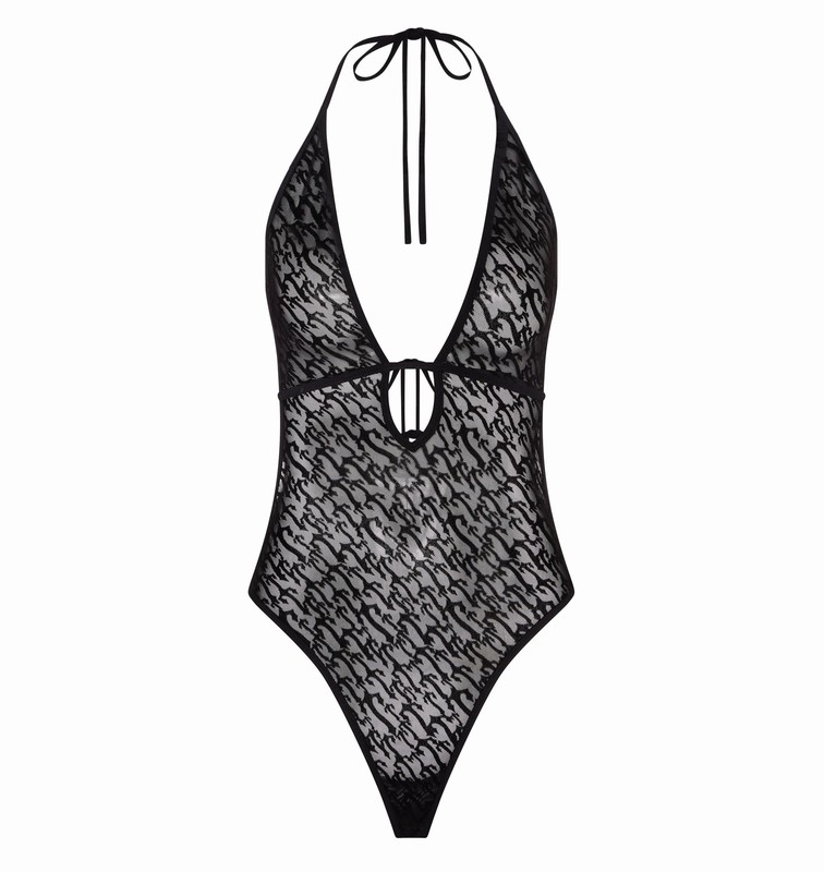 Trapstar Jacquard Mesh Halterneck Black | TS-64802