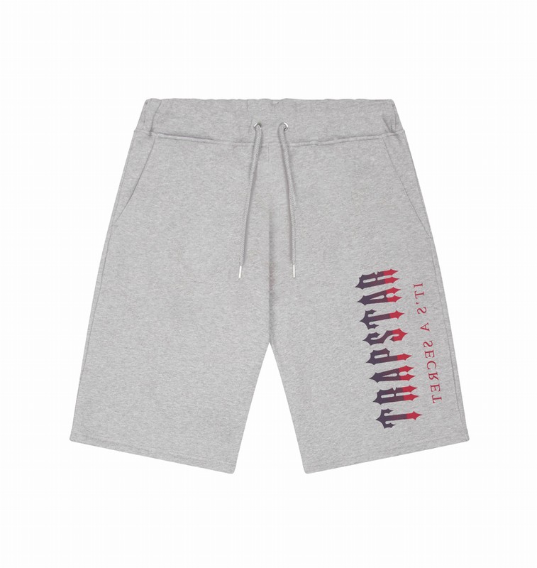 Trapstar Oversized Decoded Shorts Grey / Red | TS-64912