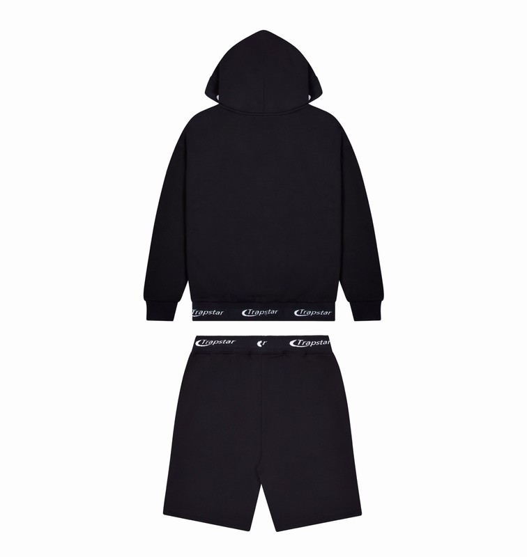 Trapstar *PRE ORDER* Hyperdrive Rib Hoodie Shorts Black | TS-64930