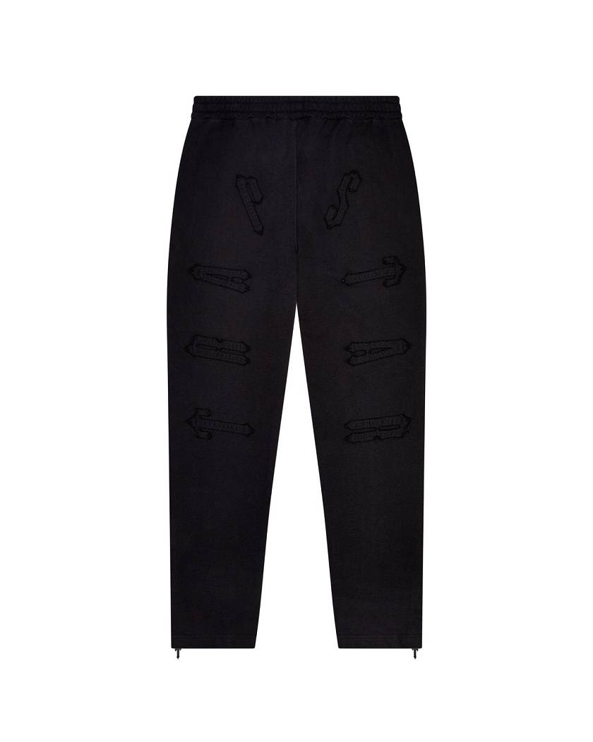 Trapstar Patchwork Irongate Bottoms Jet Black | TS-65403