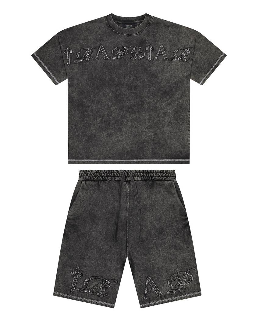 Trapstar Patchwork Script Short Grey | TS-65294