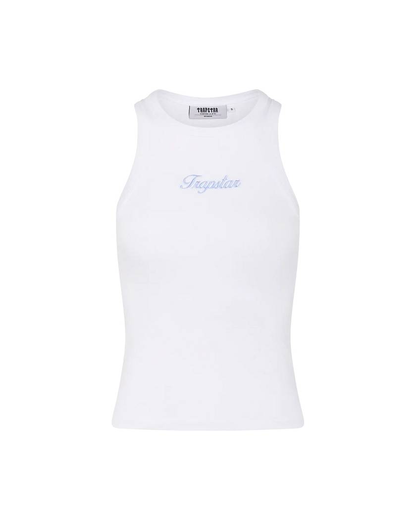 Trapstar Racer Vest White/Cashmere Blue | TS-65122