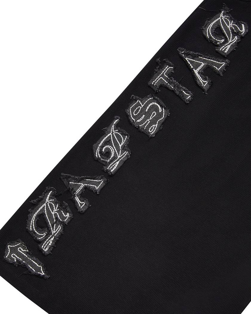 Trapstar Script Denim Applique Tank Dress Black | TS-65105