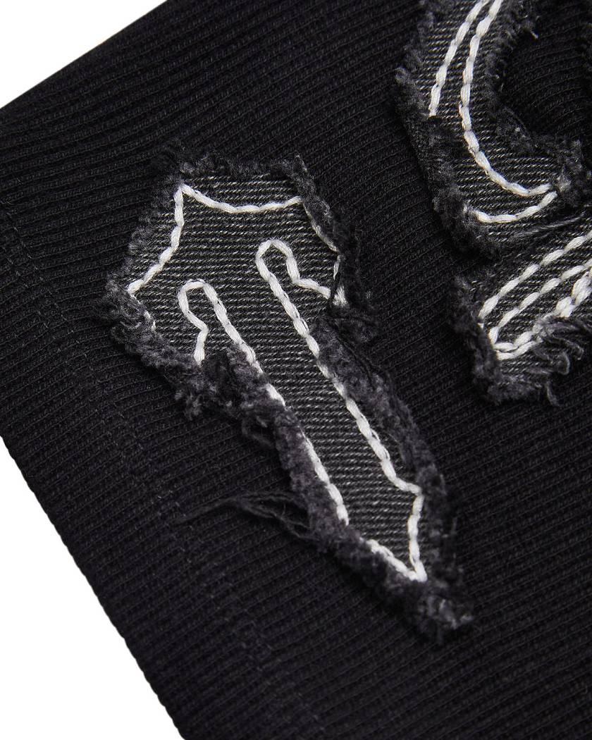 Trapstar Script Denim Applique Tank Dress Black | TS-65105