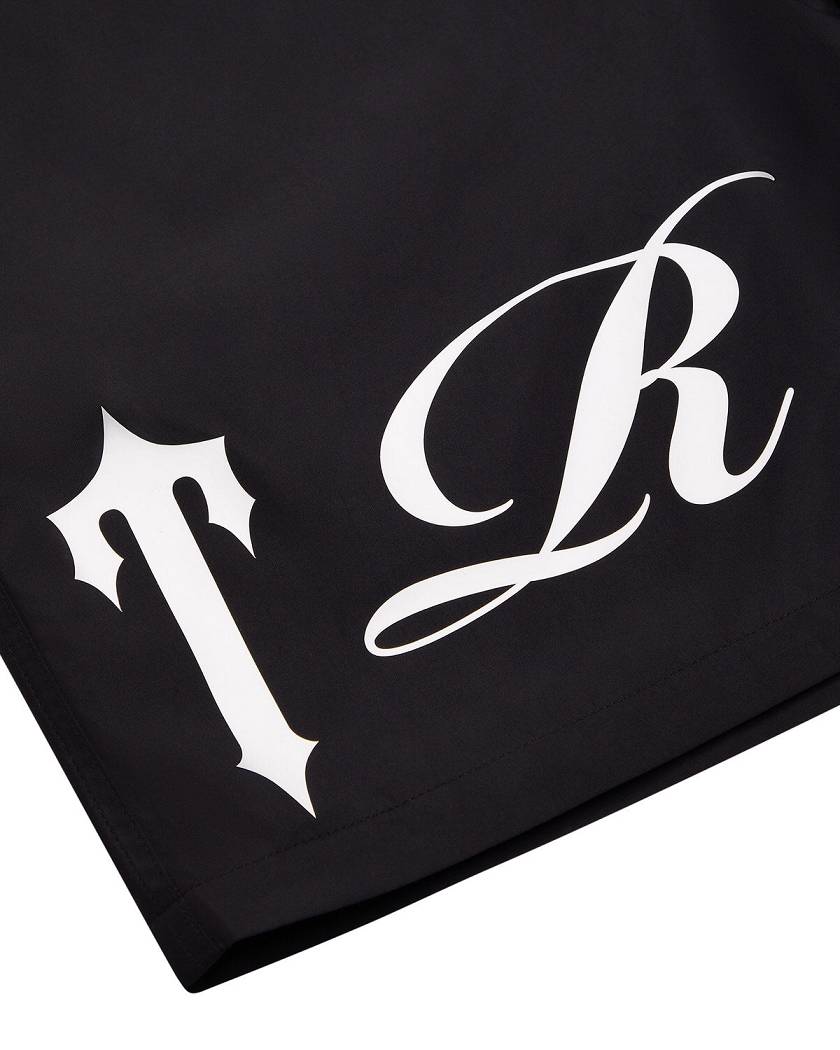 Trapstar Script Shell Shorts Black/White | TS-65299