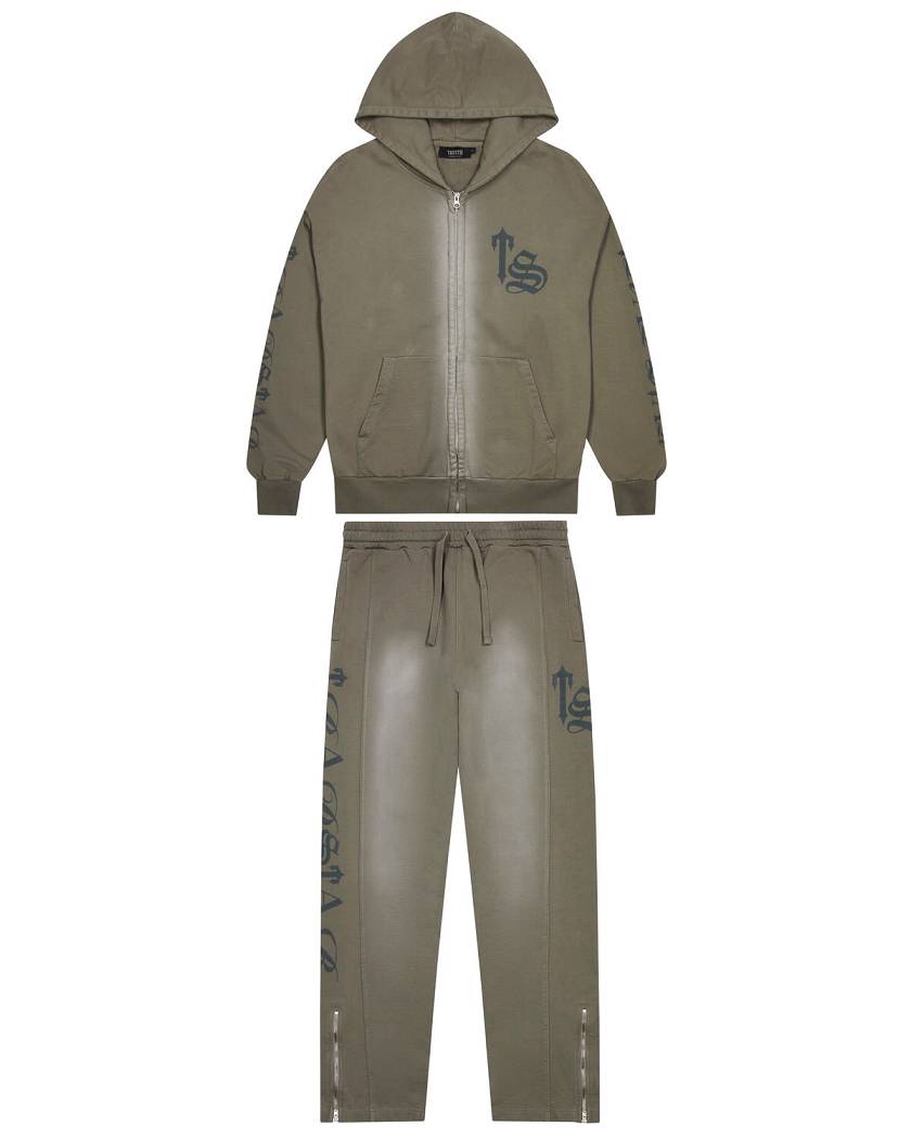 Trapstar Script Spray Tracksuit Grey | TS-65400