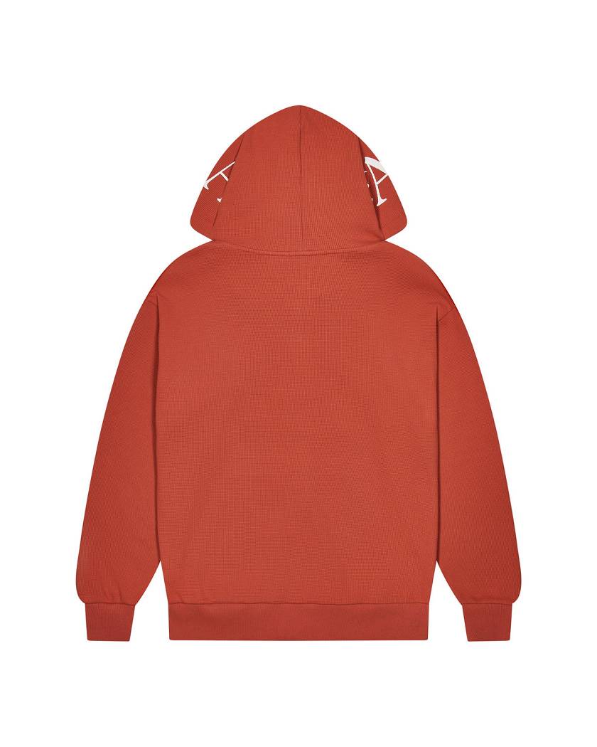 Trapstar Script Waffle Hoodie Burnt Orange | TS-65344