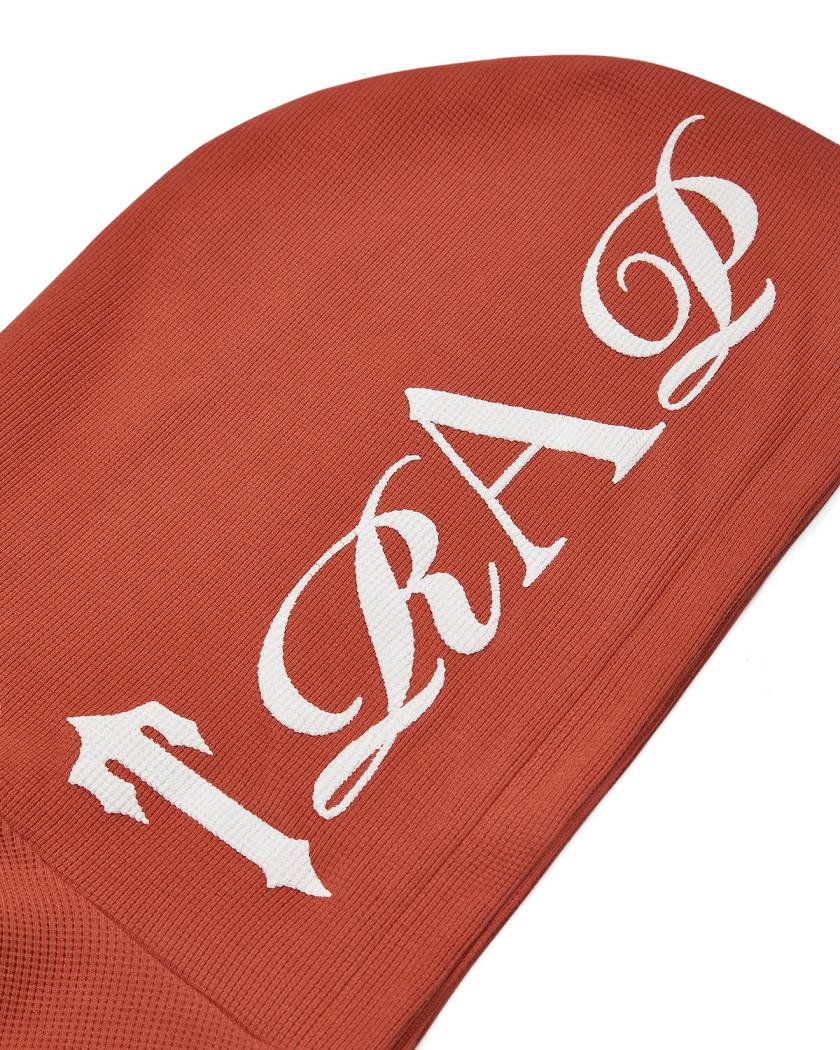 Trapstar Script Waffle Hoodie Burnt Orange | TS-65344