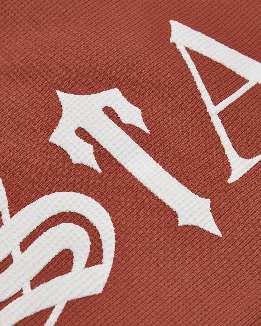 Trapstar Script Waffle Hoodie Burnt Orange | TS-65344