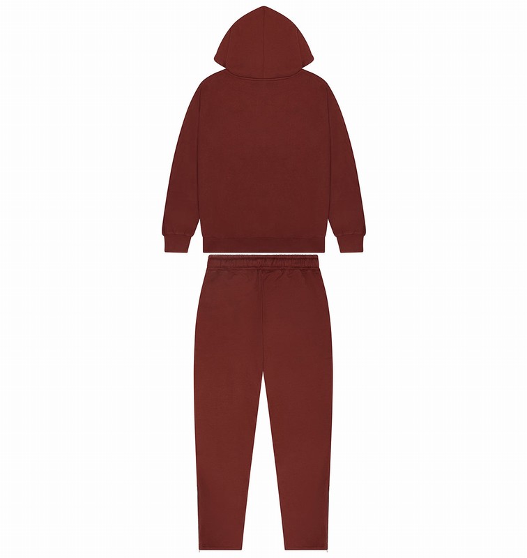 Trapstar Script Zip Through Burgundy | TS-64879