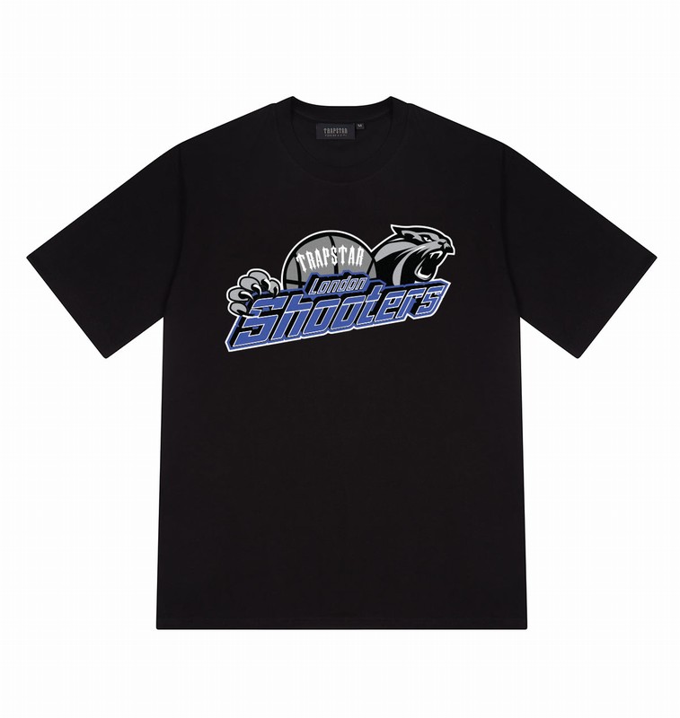 Trapstar Shooters Tee Black / Blue | TS-64910
