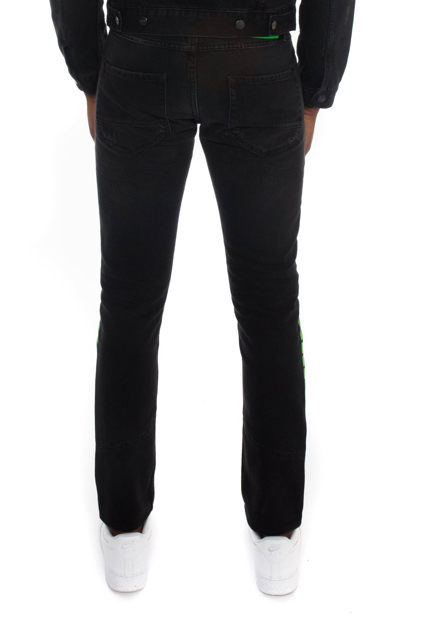 Trapstar Stripe Denim Jeans Neon Green | TS-65320