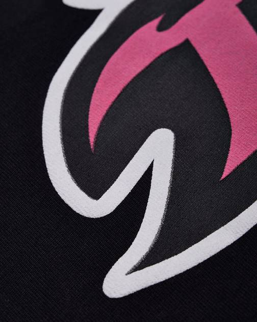 Trapstar TRP Flame T-Shirt Black/Pink | TS-65283