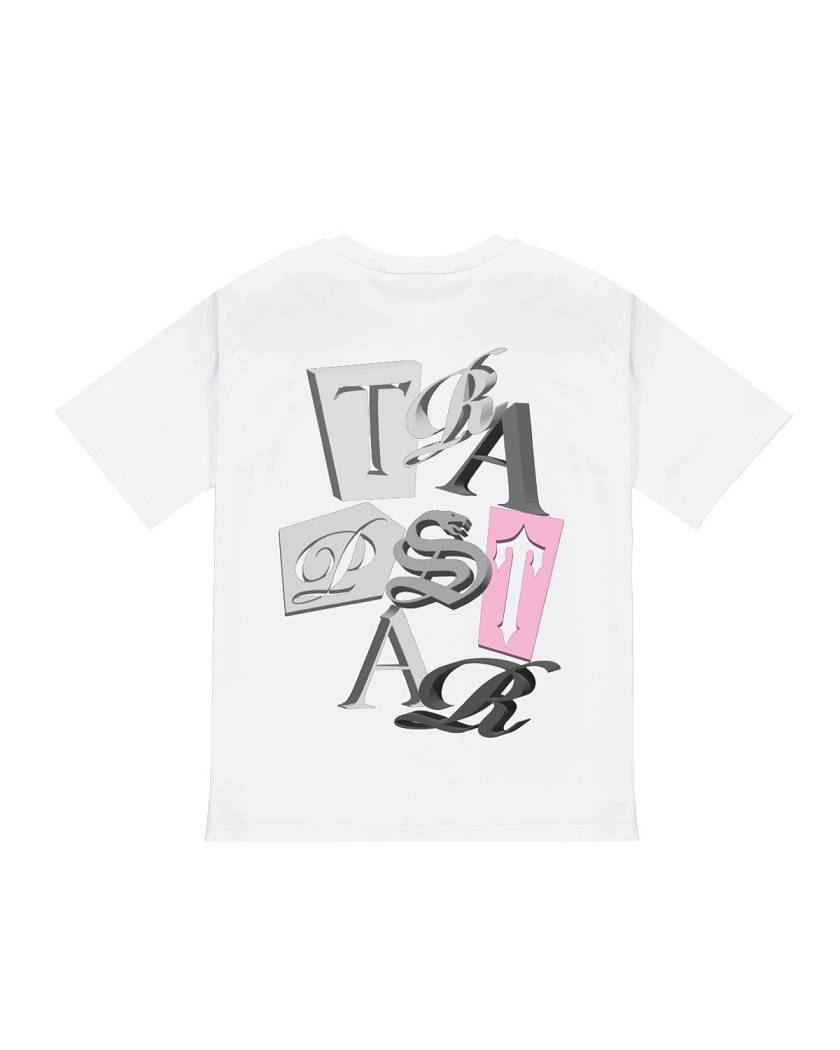 Trapstar TS Script Tee White/Pink | TS-65273