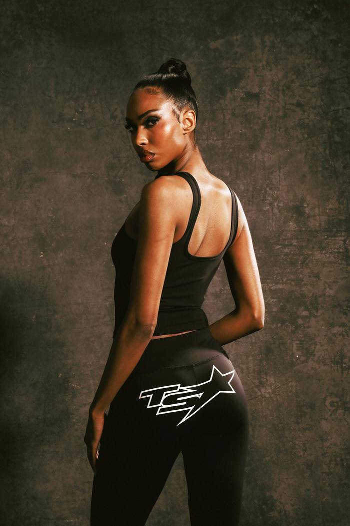 Trapstar TS Star Contour Panel Fitted Trousers Black | TS-65111
