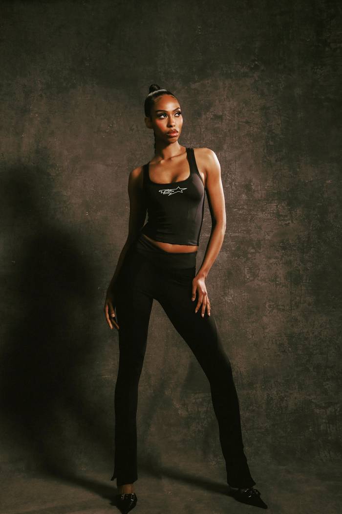Trapstar TS Star Contour Panel Fitted Trousers Black | TS-65111