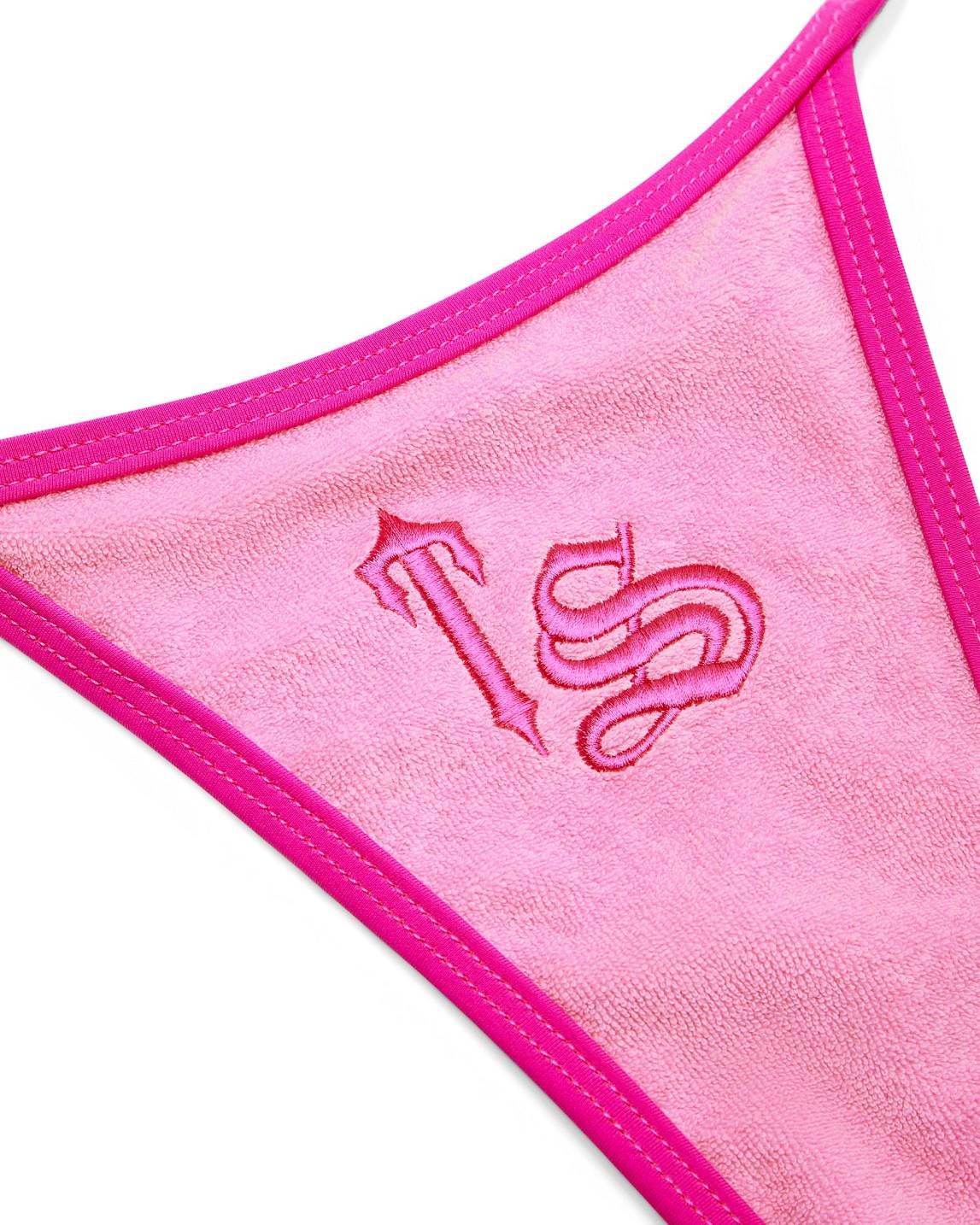 Trapstar Terry Script Bikini Bottoms Pink | TS-65090