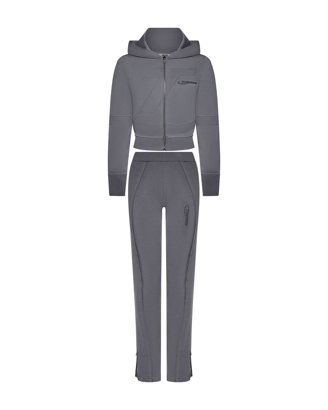 Trapstar Womens Hyperdrive Rib Panel Track Bottoms Black | TS-65157