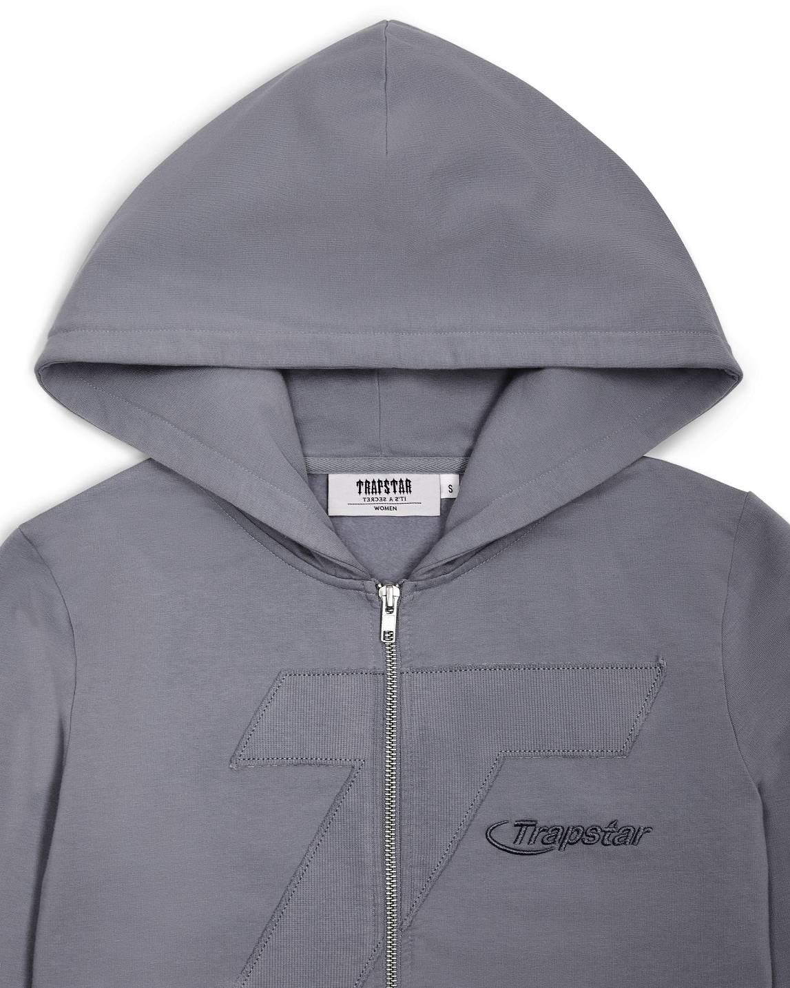 Trapstar Womens Hyperdrive Rib Panel Zip Hoodie Black | TS-65145