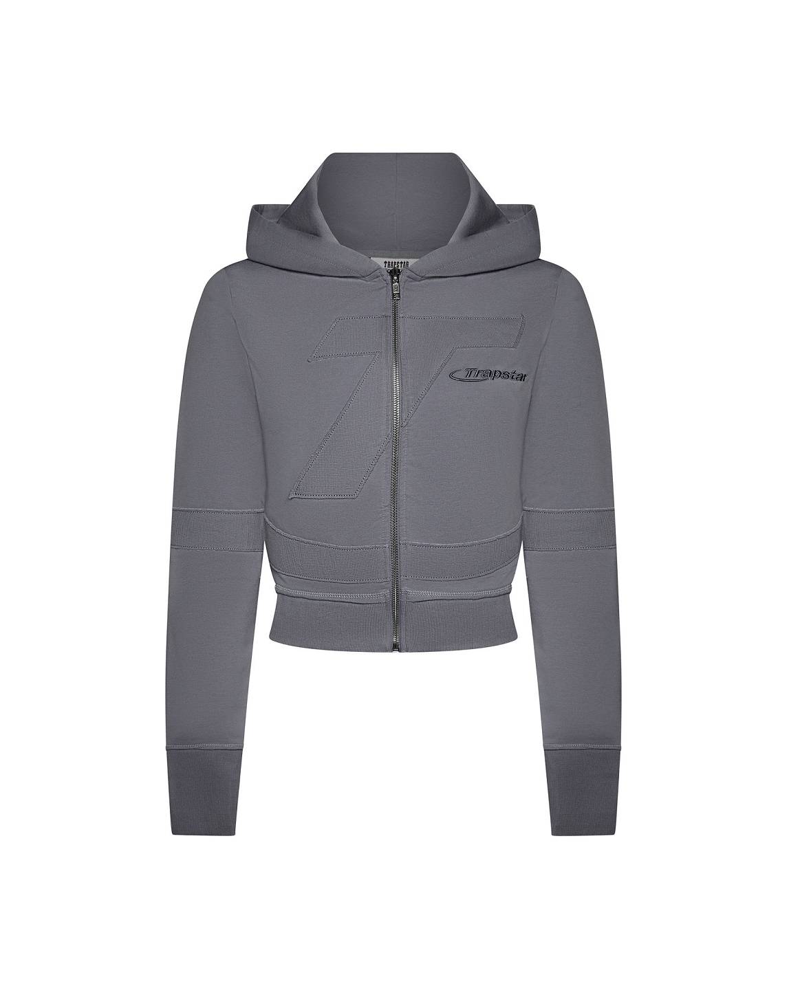 Trapstar Womens Hyperdrive Rib Panel Zip Hoodie Black | TS-65145
