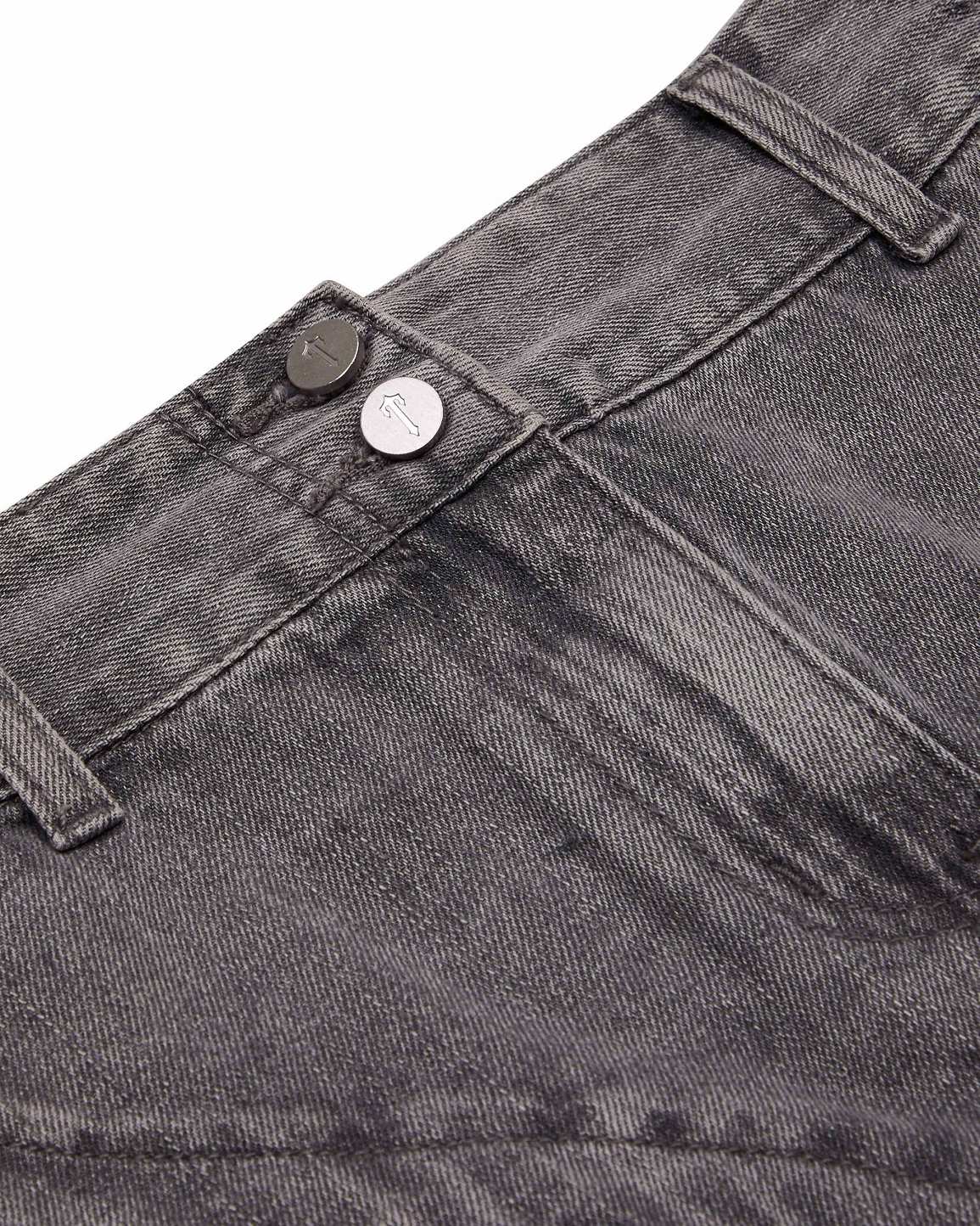 Trapstar Womens Irongate T Denim Zip Detail Mini Skirt Grey | TS-65102