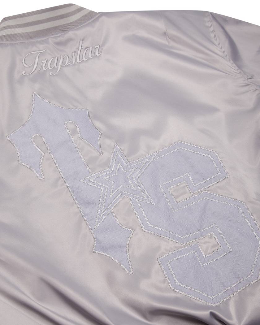 Trapstar Women’s Wildcard Stadium Jacket Silver | TS-65164