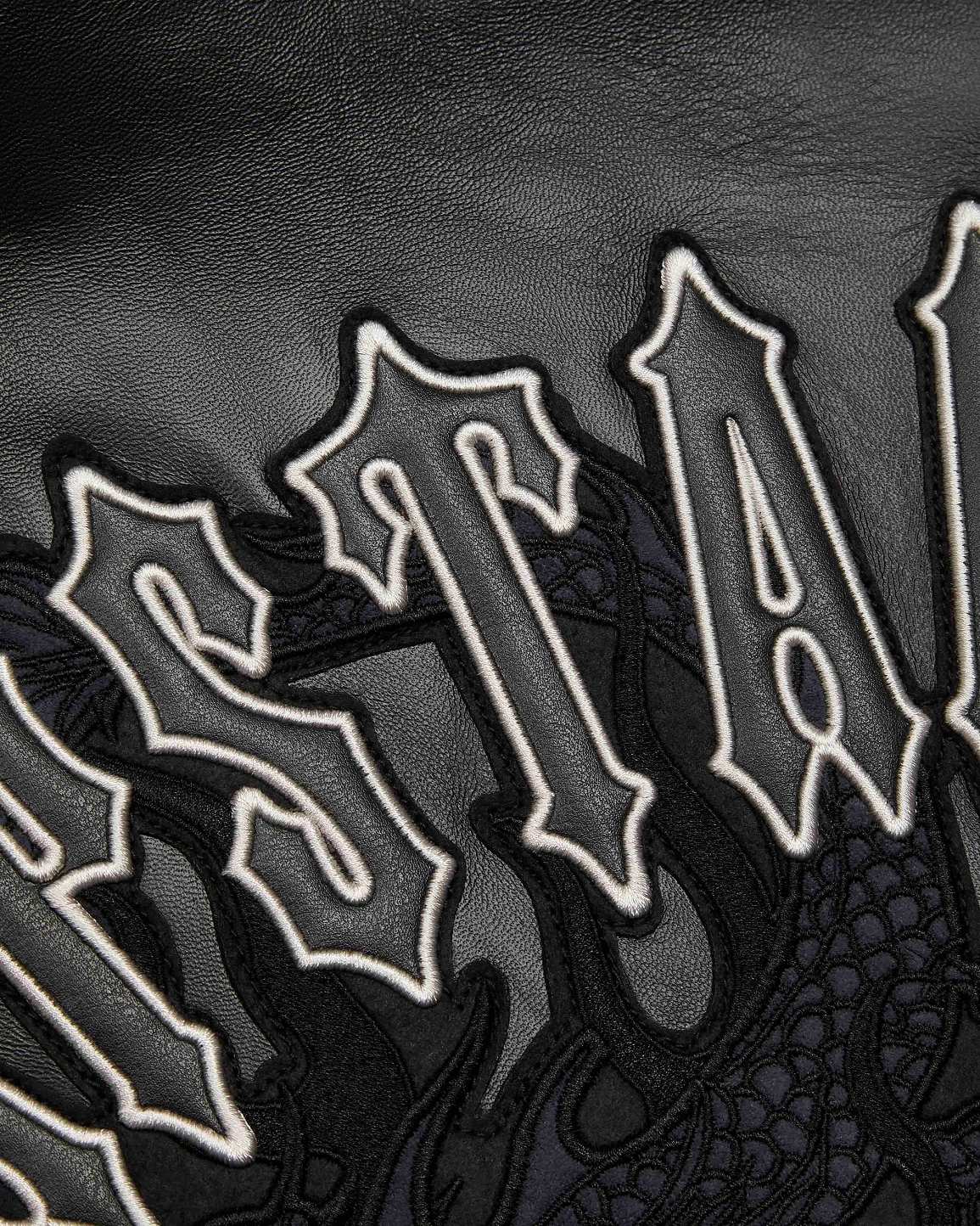 Trapstar x Avirex Leather Jacket Black | TS-65429