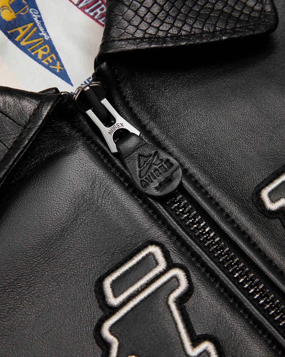Trapstar x Avirex Leather Jacket Black | TS-65429