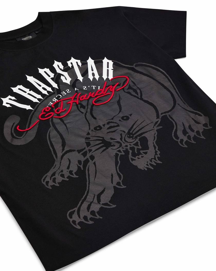 Trapstar x Ed Hardy Arch Tee Black | TS-65234