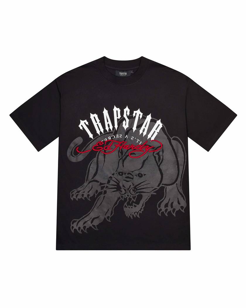 Trapstar x Ed Hardy Arch Tee Black | TS-65234