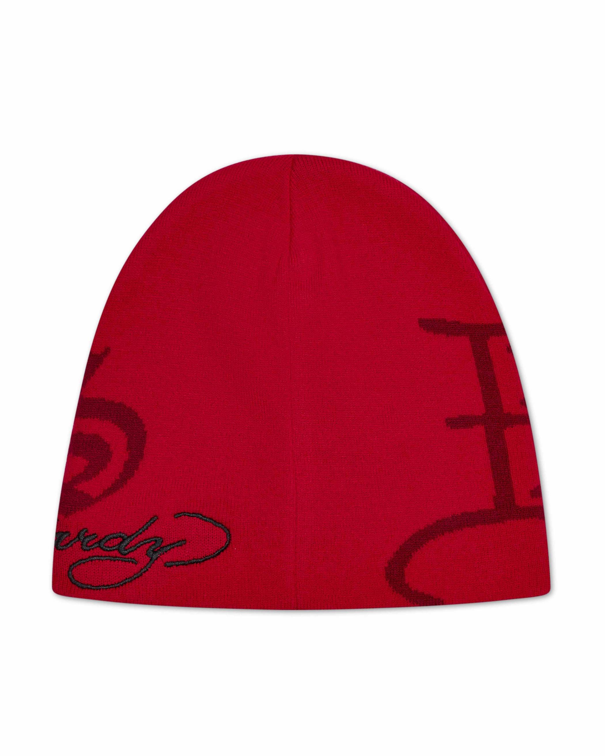 Trapstar x Ed Hardy Beanie Red | TS-65175