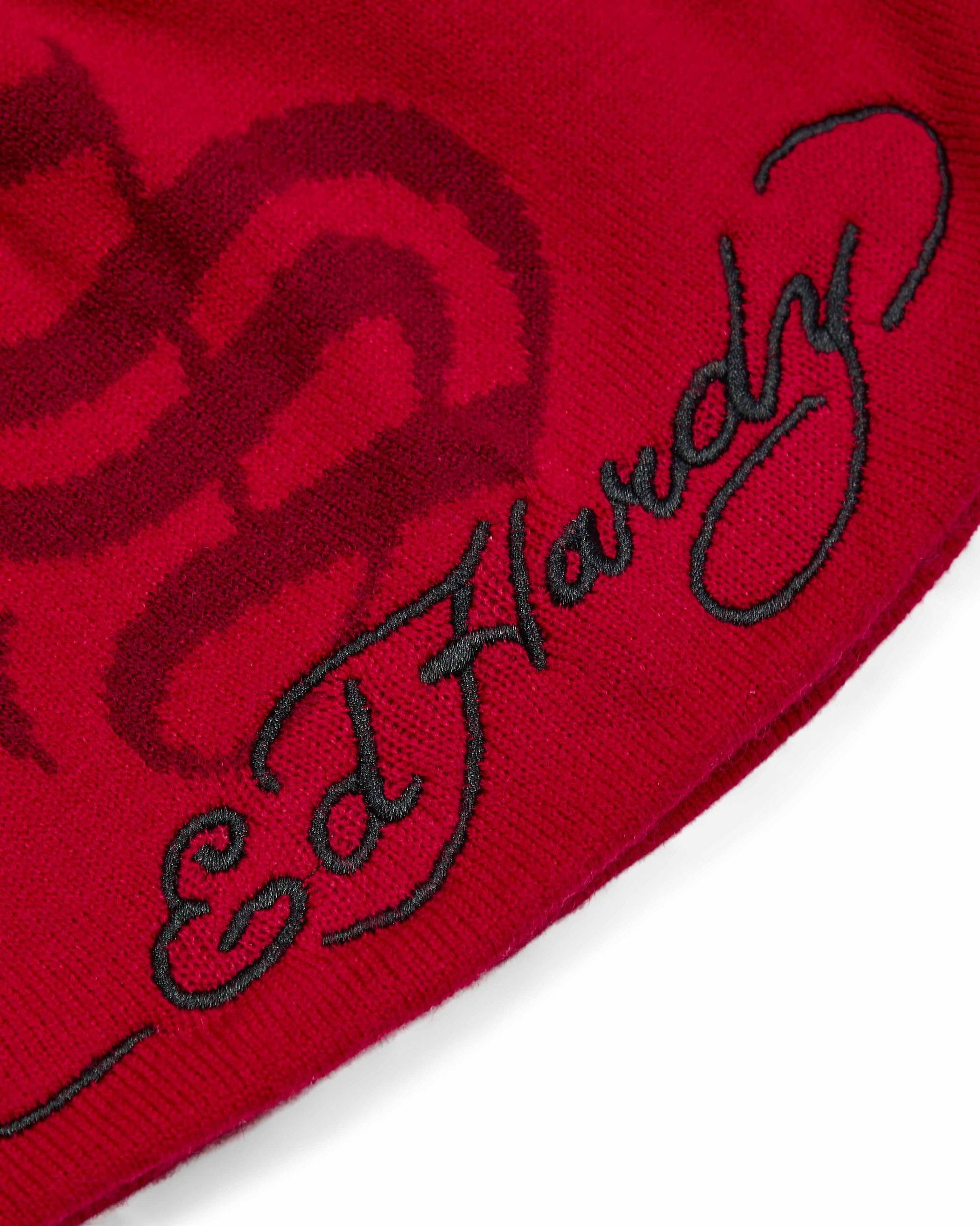 Trapstar x Ed Hardy Beanie Red | TS-65175