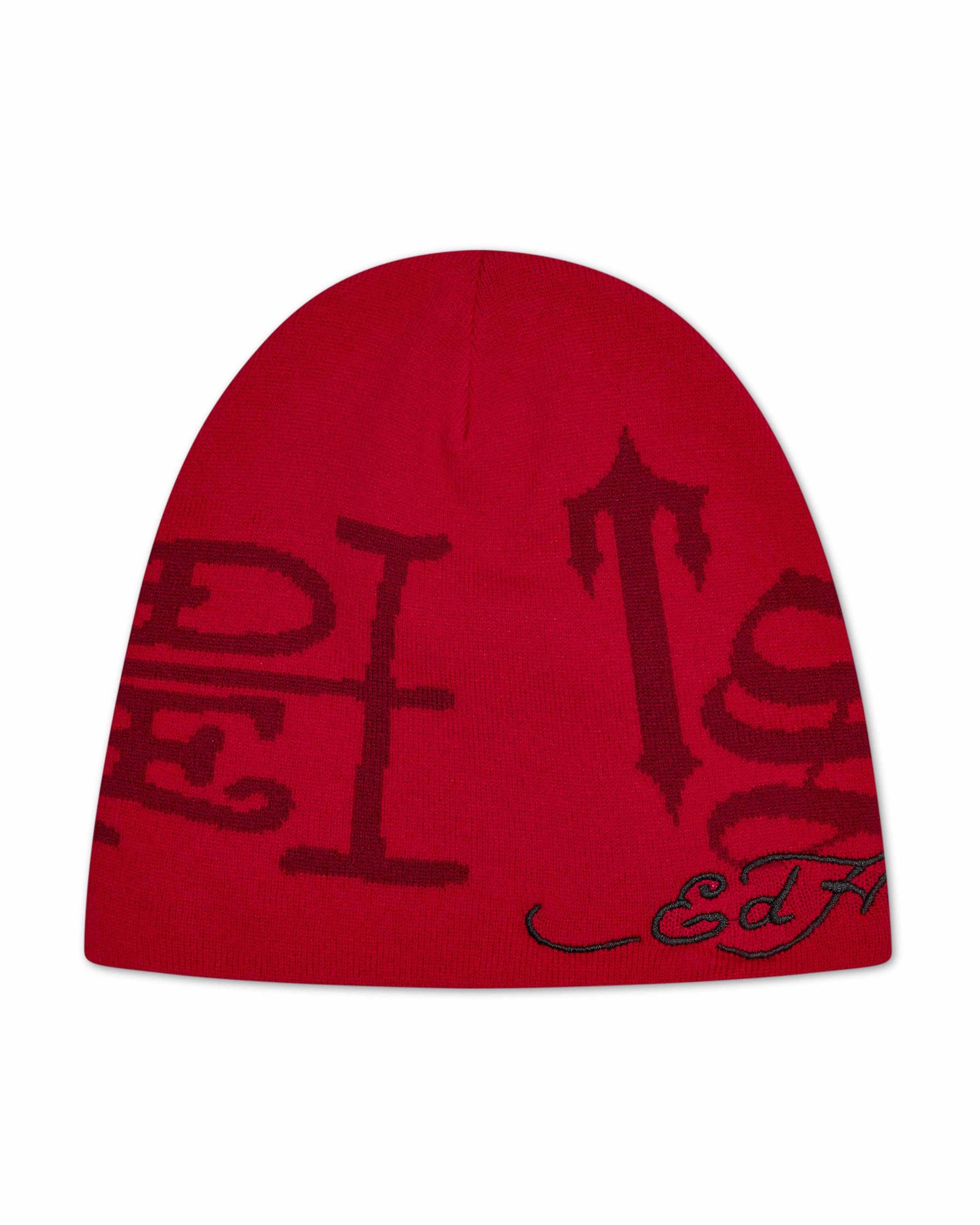 Trapstar x Ed Hardy Beanie Red | TS-65175