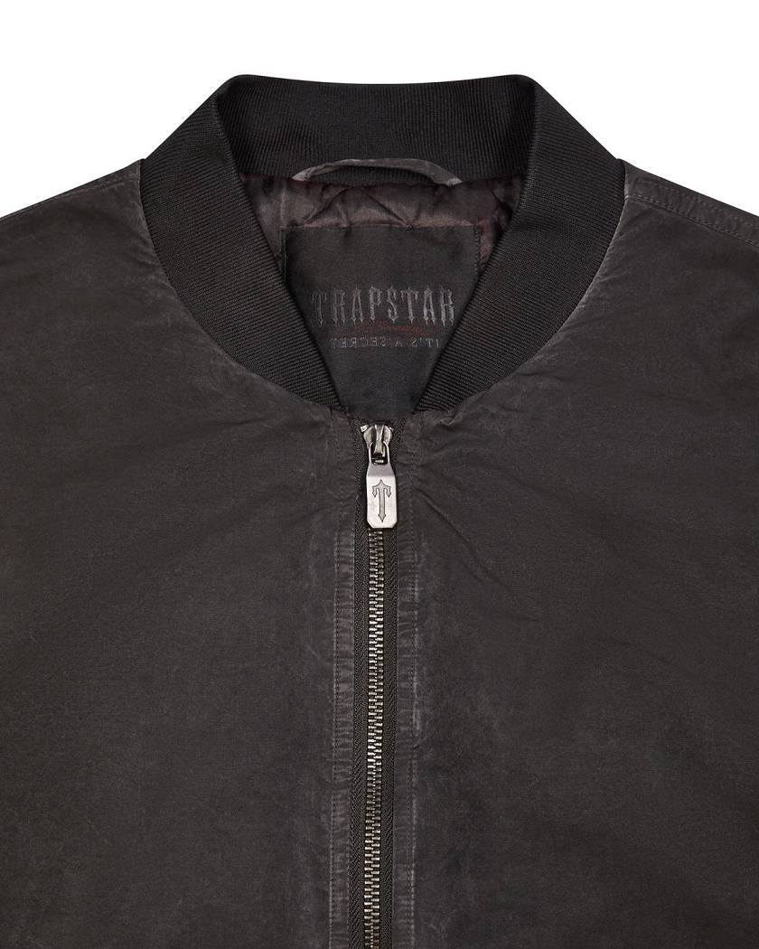 Trapstar x Ed Hardy Bomber- Black Black | TS-65455