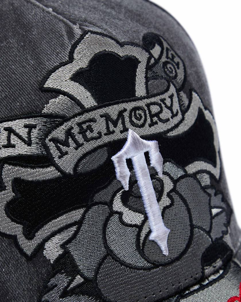 Trapstar x Ed Hardy Cross Cap Grey | TS-65077