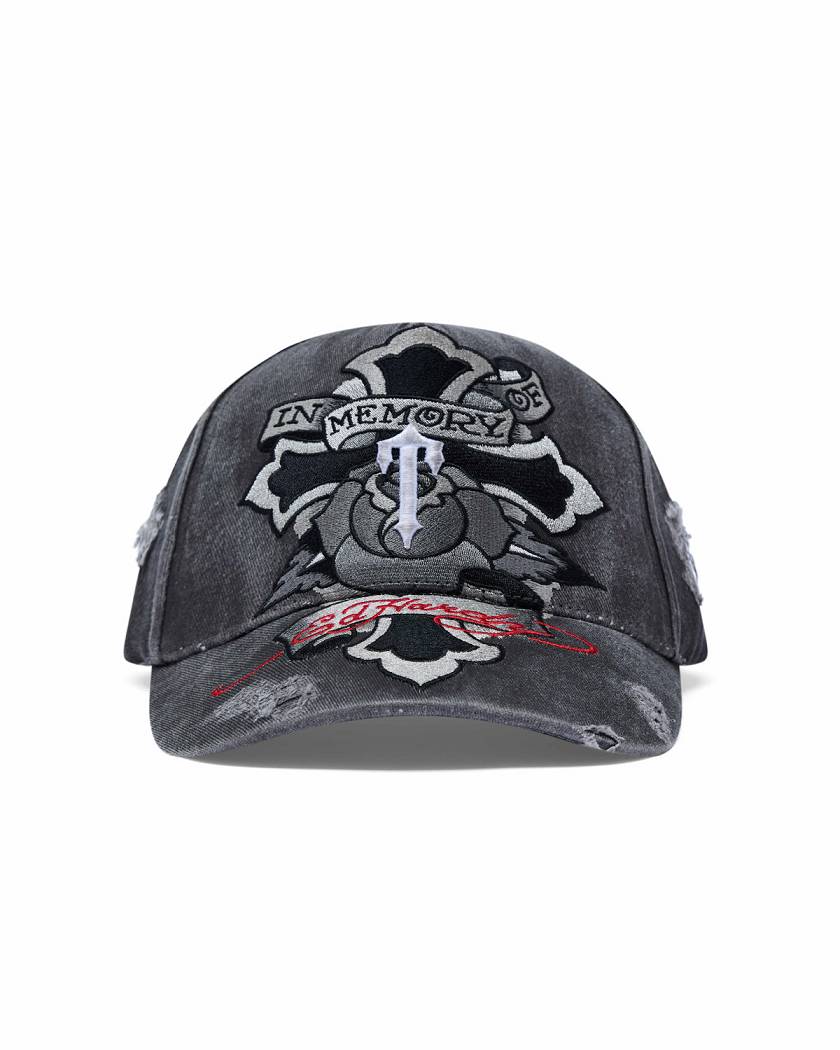 Trapstar x Ed Hardy Cross Cap Grey | TS-65077