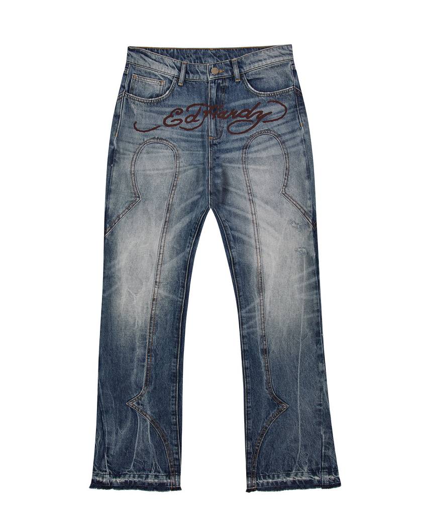 Trapstar x Ed Hardy Denim Jeans Blue | TS-65318