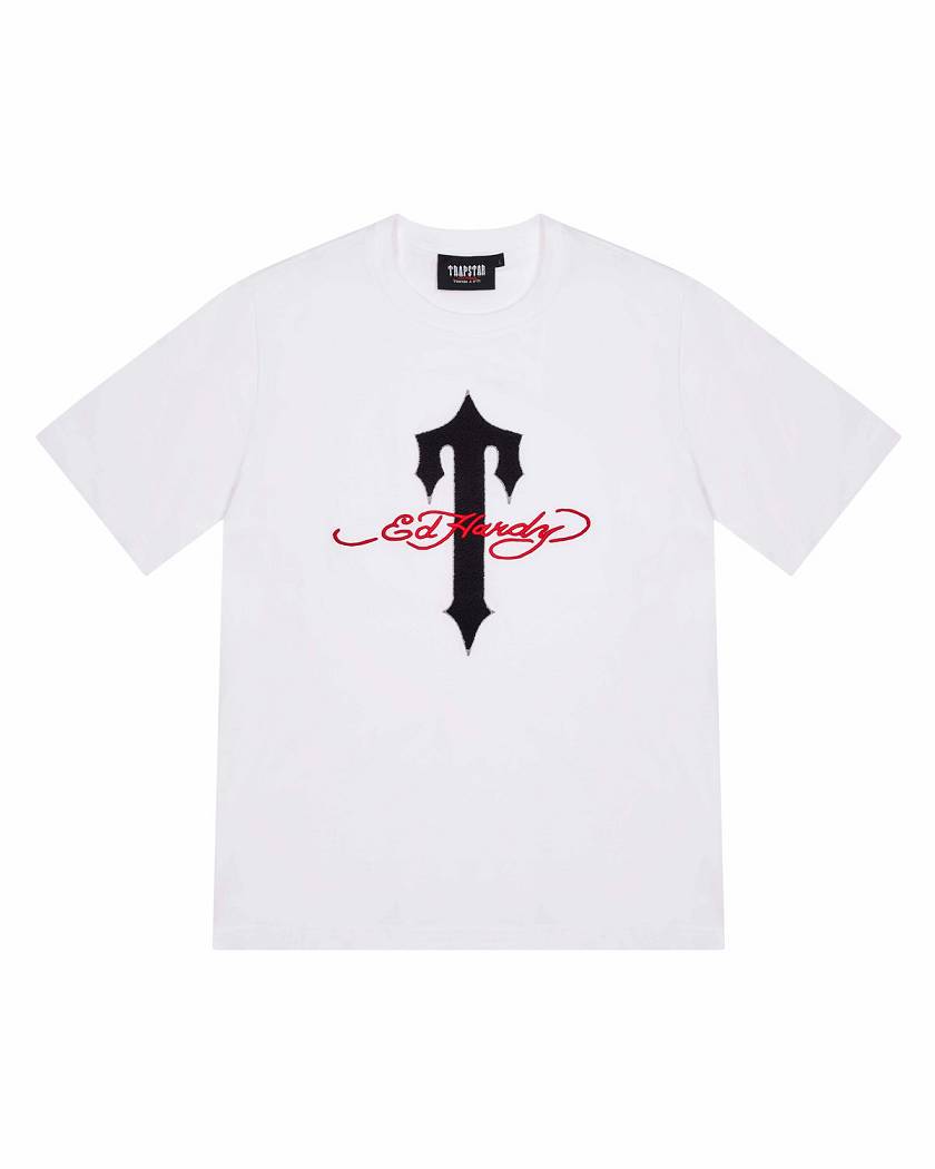 Trapstar x Ed Hardy Ironagte T Tee White | TS-65236