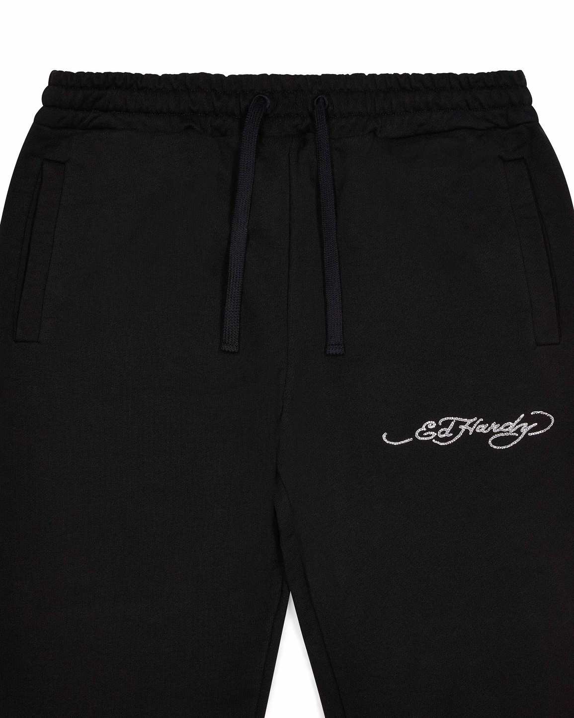 Trapstar x Ed Hardy Irongate Patchwork Jogger Black | TS-65326
