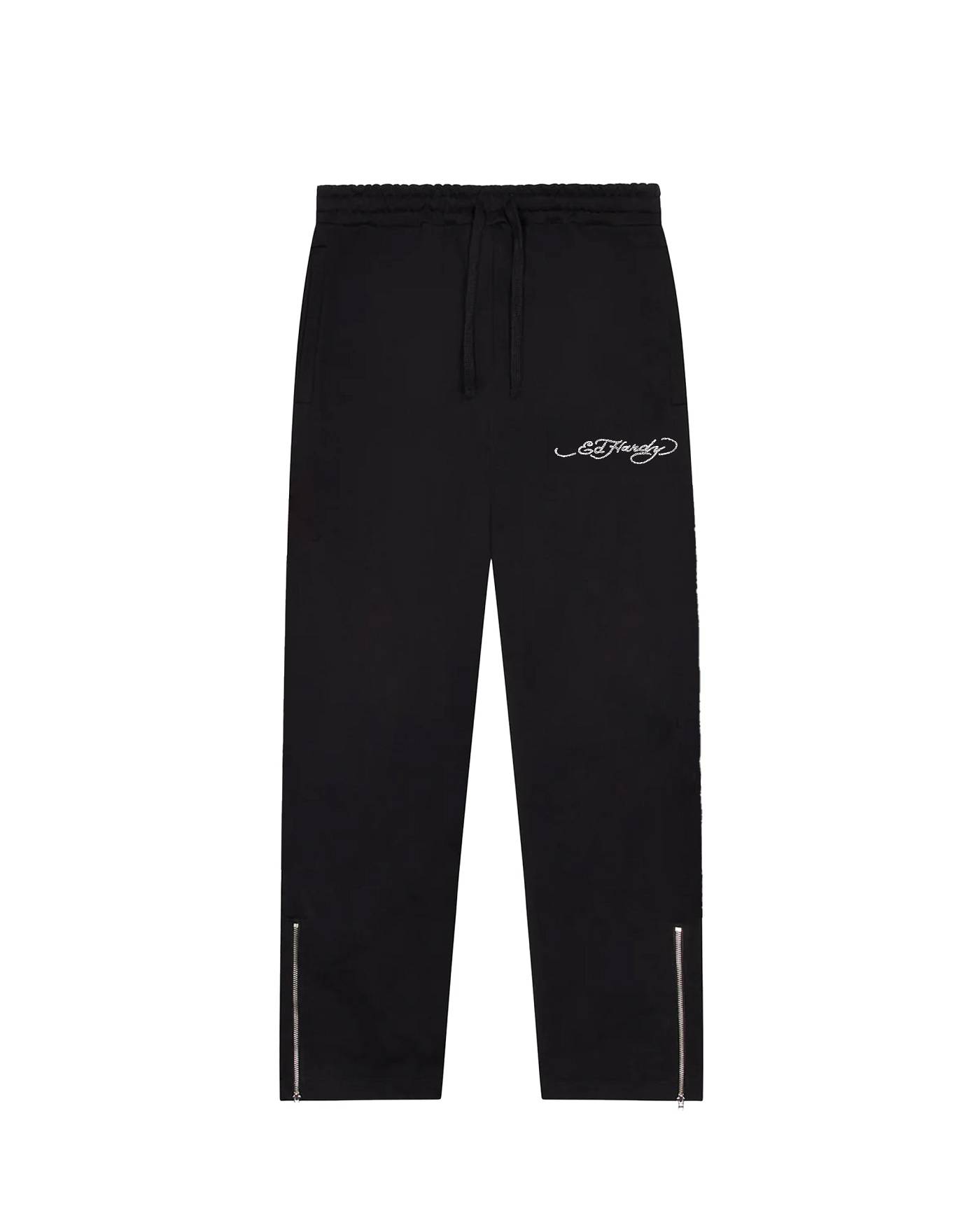 Trapstar x Ed Hardy Irongate Patchwork Jogger Black | TS-65406