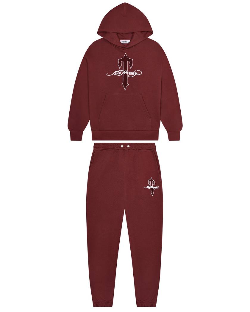 Trapstar x Ed Hardy Jogger Red | TS-65327
