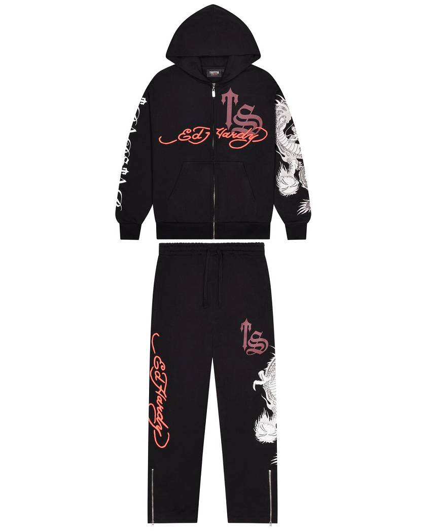 Trapstar x Ed Hardy Script Jogger Black | TS-65405