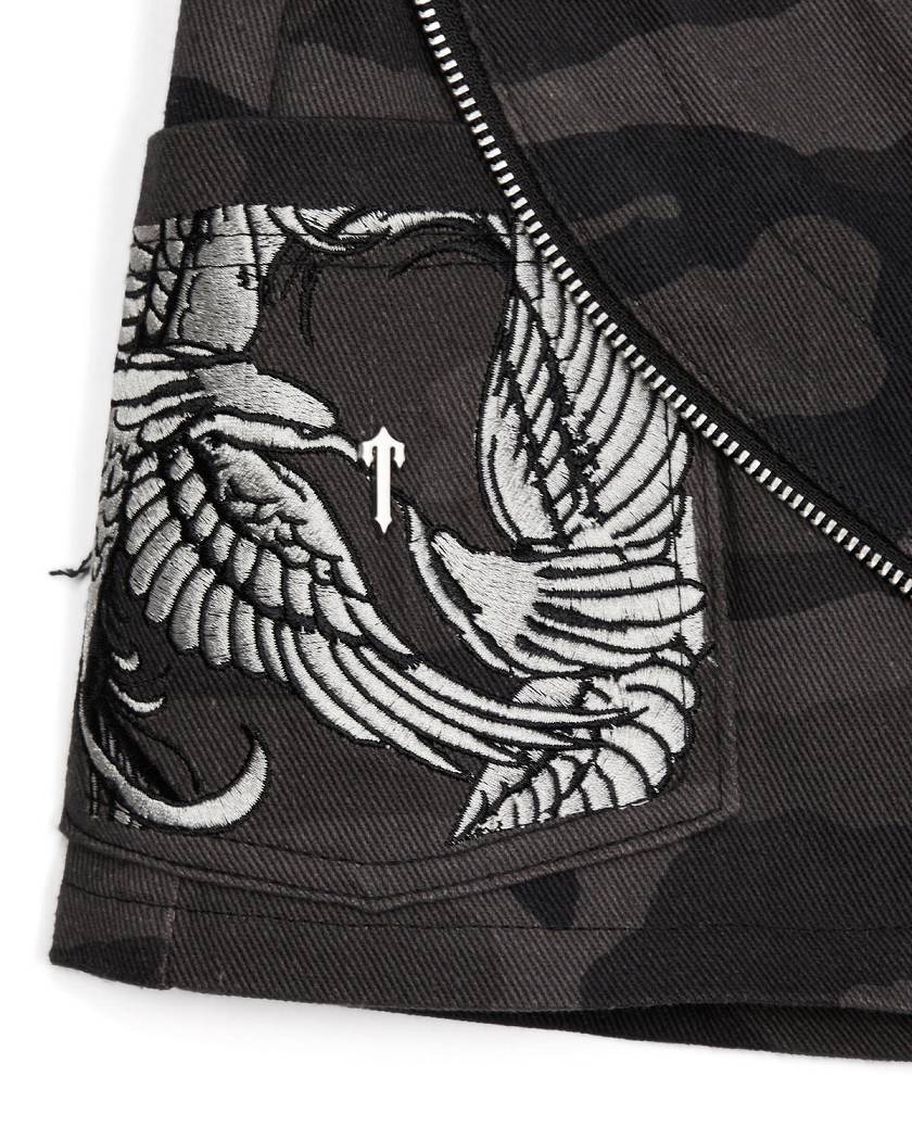 Trapstar x Ed Hardy Skirt Black Camo | TS-65100