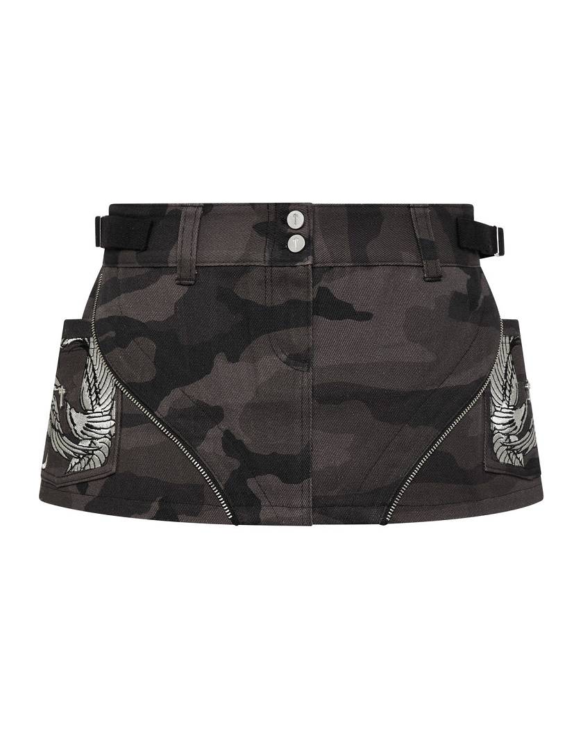 Trapstar x Ed Hardy Skirt Black Camo | TS-65100